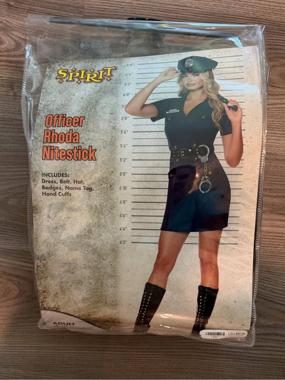 Officer Rhoda Nitestick Spirit Halloween Police Costume Adult Medium